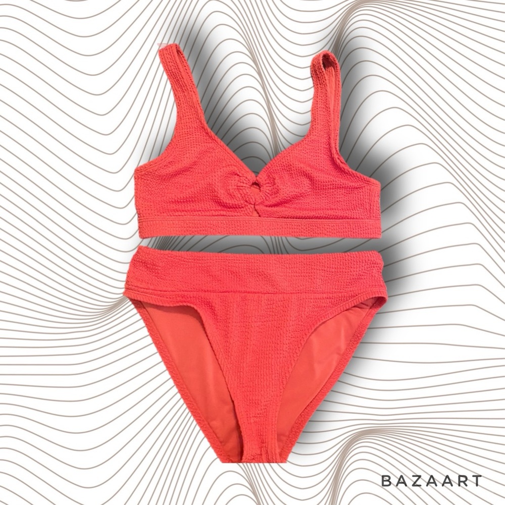 Time and Tru Coral Bikini Set
